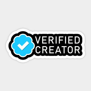 Content Creator Verified Blue Check Sticker